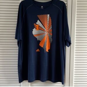 ADIDAS climalite Univ. of Illinois/Illini performance shirt EUC 2XL